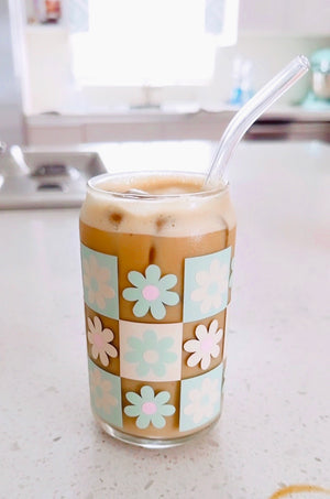 Ice Coffee Glasses- 16 oz- (3 Designs Options) *Limited Edition*