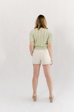 Eyelet Cotton Lace Woven Shorts- 3 Colors