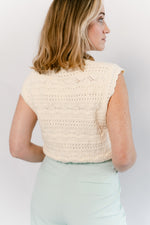 Knit Sweater Vest- Ivory