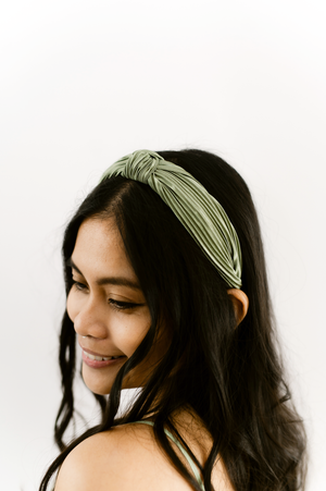 Ivy Green Pleated Headband