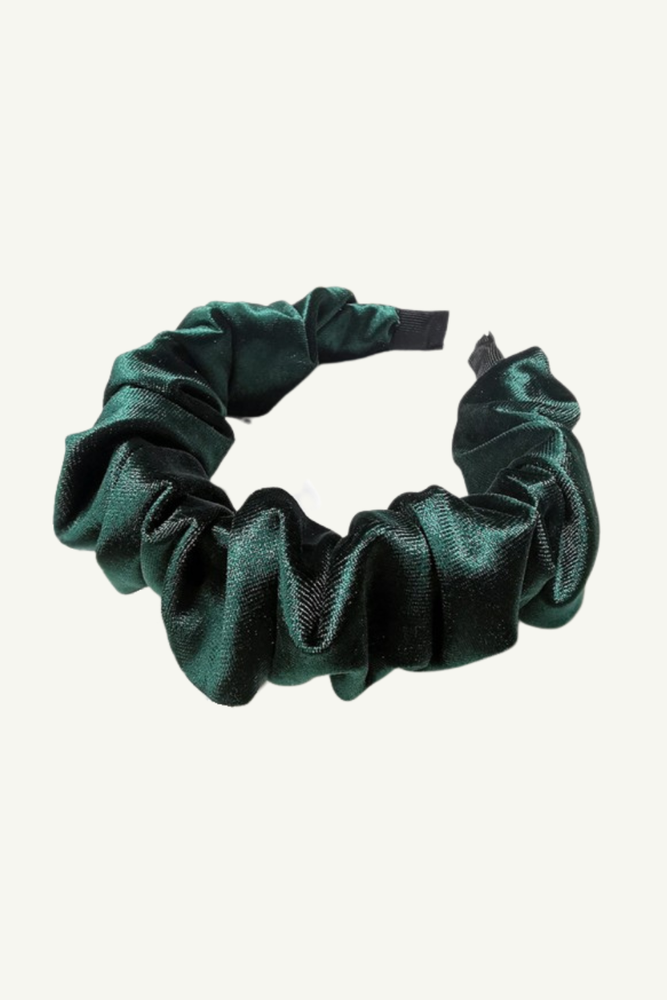 Velvet Ruched Scrunchie Headband- 3 COLORS