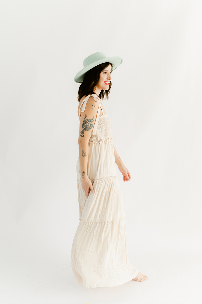 Light Beige Tiered Maxi Dress XXL Light Beige Tiered Maxi Dress XXL