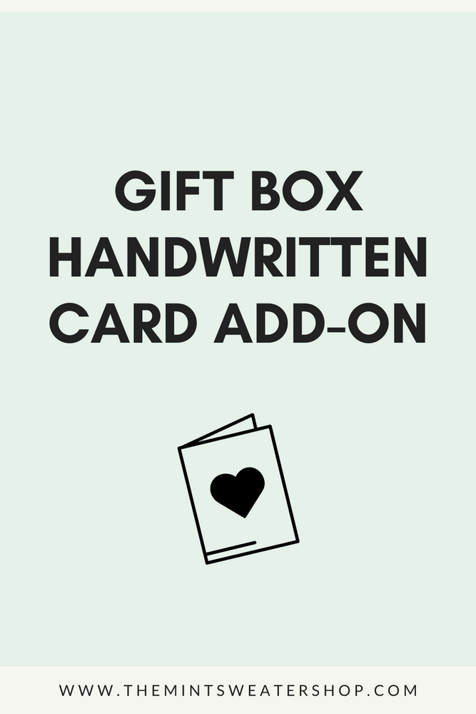 Gift Box Handwritten Card Add-On