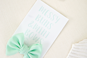 Messy Buns & Mint Bows Print