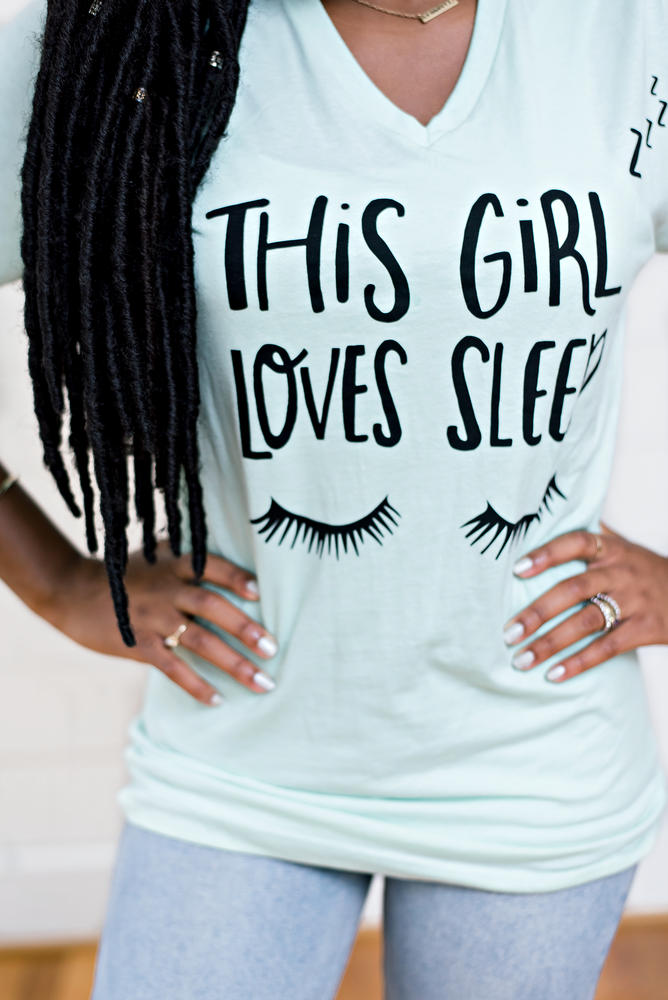 *LIMITED EDITION* Loves Sleep- Mint Graphic Tee