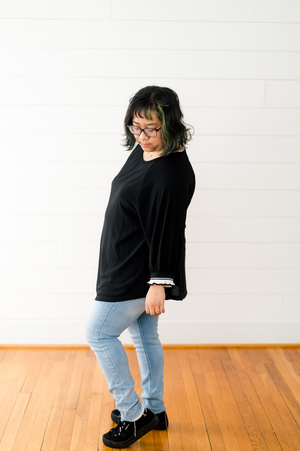 The Robyn Vetter- Raglan Blouse Sweater- PLUS SIZE