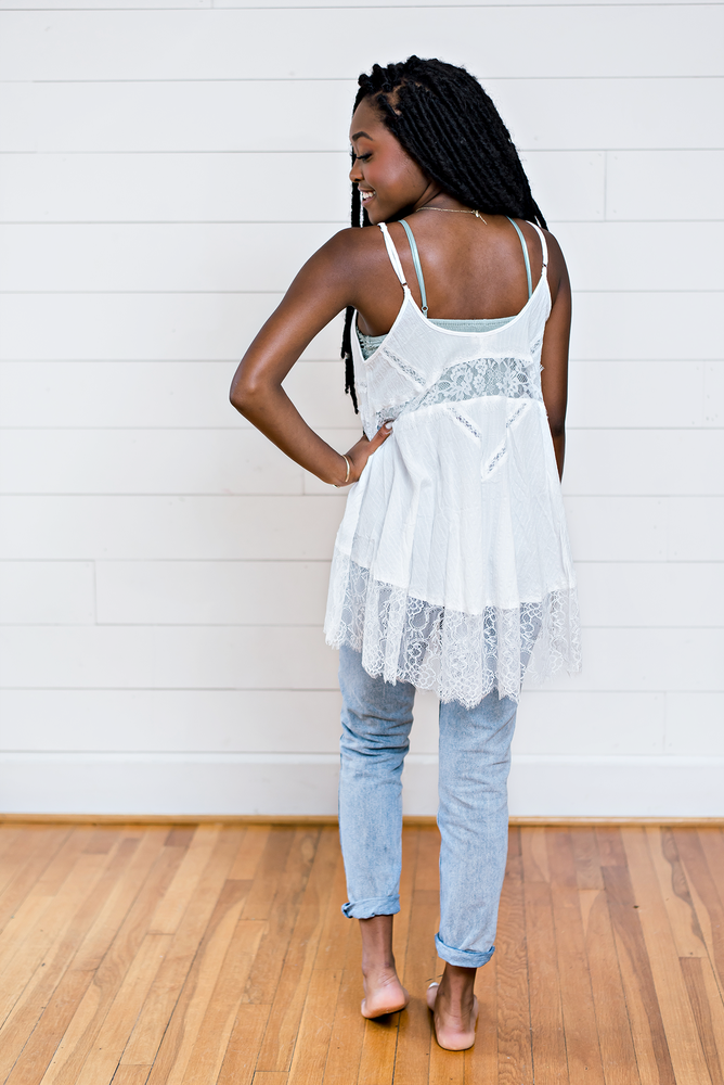 The Kalia Ronesha- Feminine Cami Top with Lace Detail
