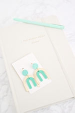 Crescent Drop Layered Earrings